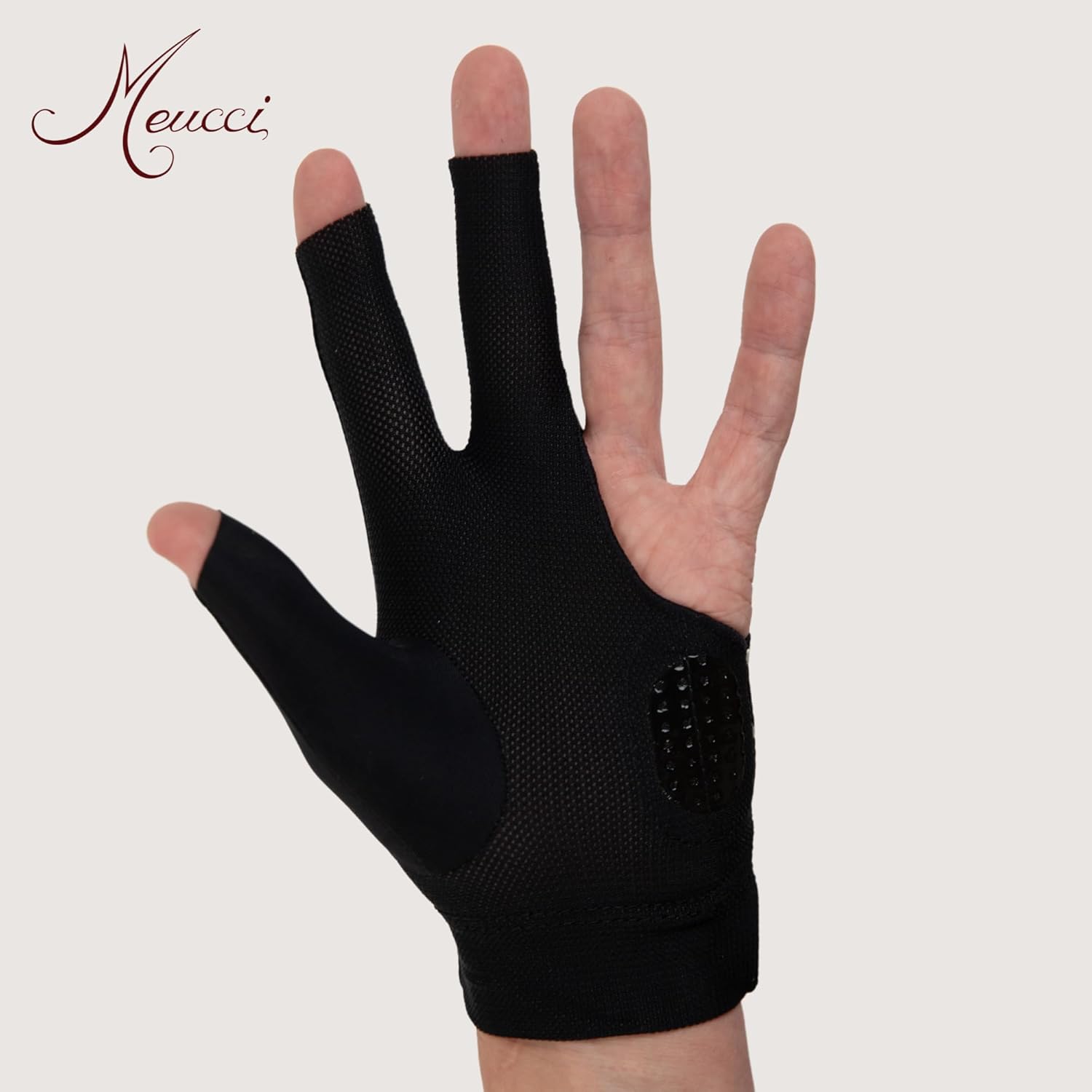 Meucci Elite Stroke Billiards Glove - Pool Glove with Anti-Slip Padding for Secure Grip and Smooth Stroke
