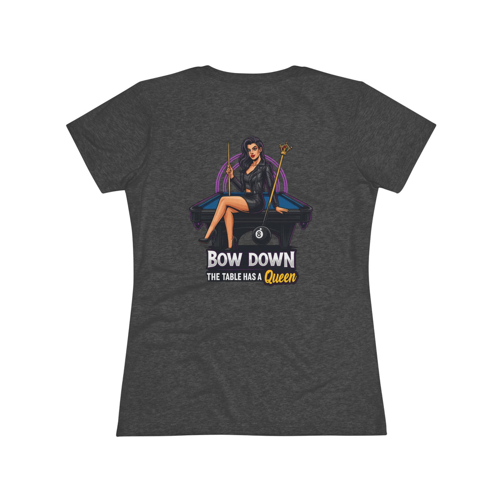 Bow Down - The Table Has A Queen Next Level Women's Tri-Blend Tee