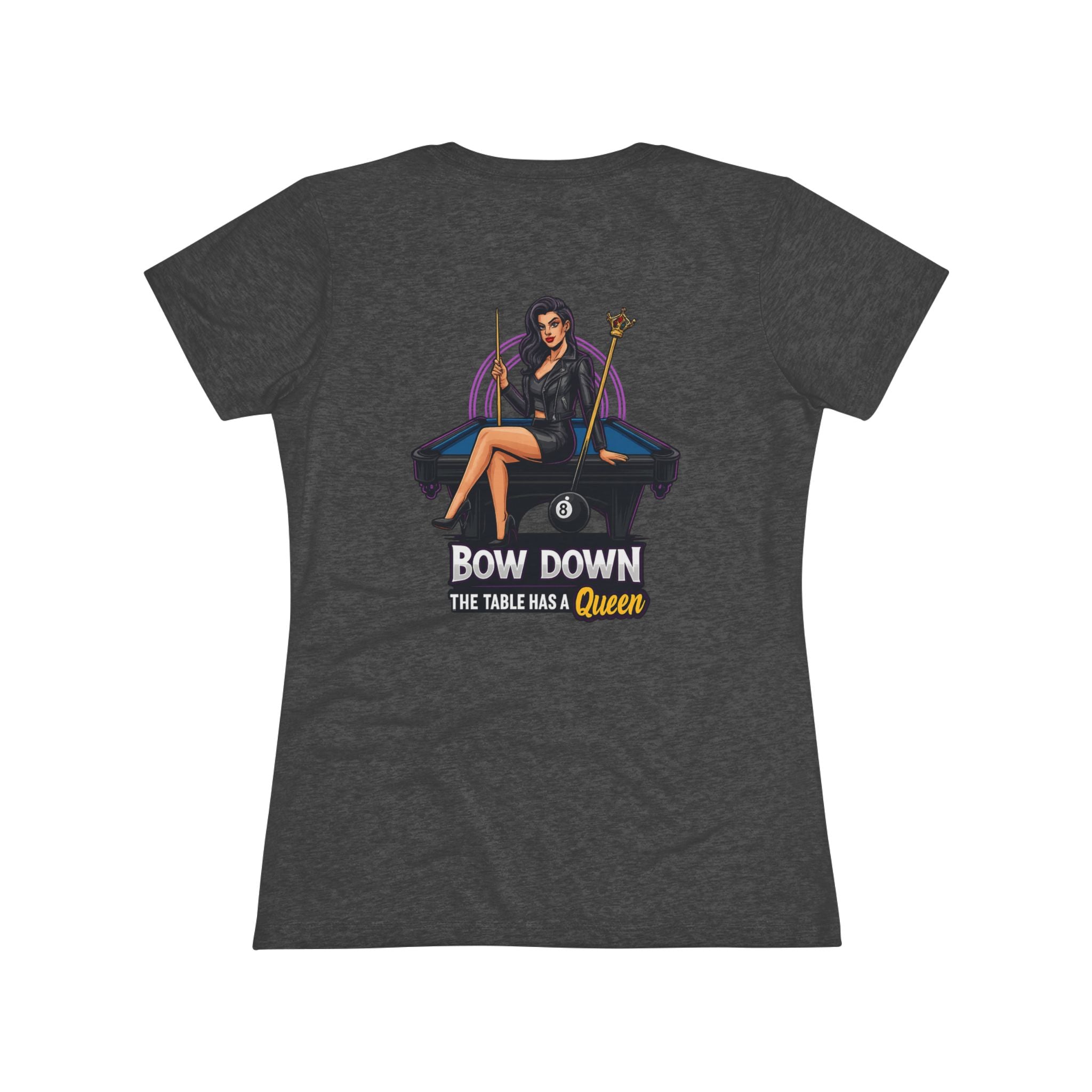 Bow Down - The Table Has A Queen Next Level Women's Tri-Blend Tee