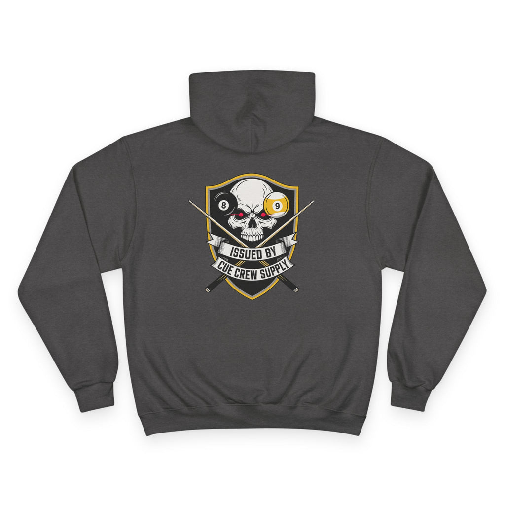 Issued By Cue Crew Supply Skull Billiards Champion Hoodie
