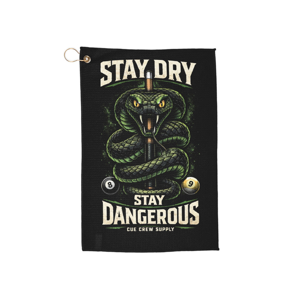 Stay Dry Stay Dangerous Snake Hand & Cue Towel