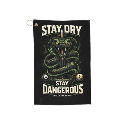 Stay Dry Stay Dangerous Snake Hand & Cue Towel