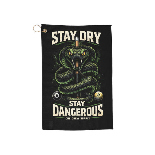 Stay Dry Stay Dangerous Snake Hand & Cue Towel