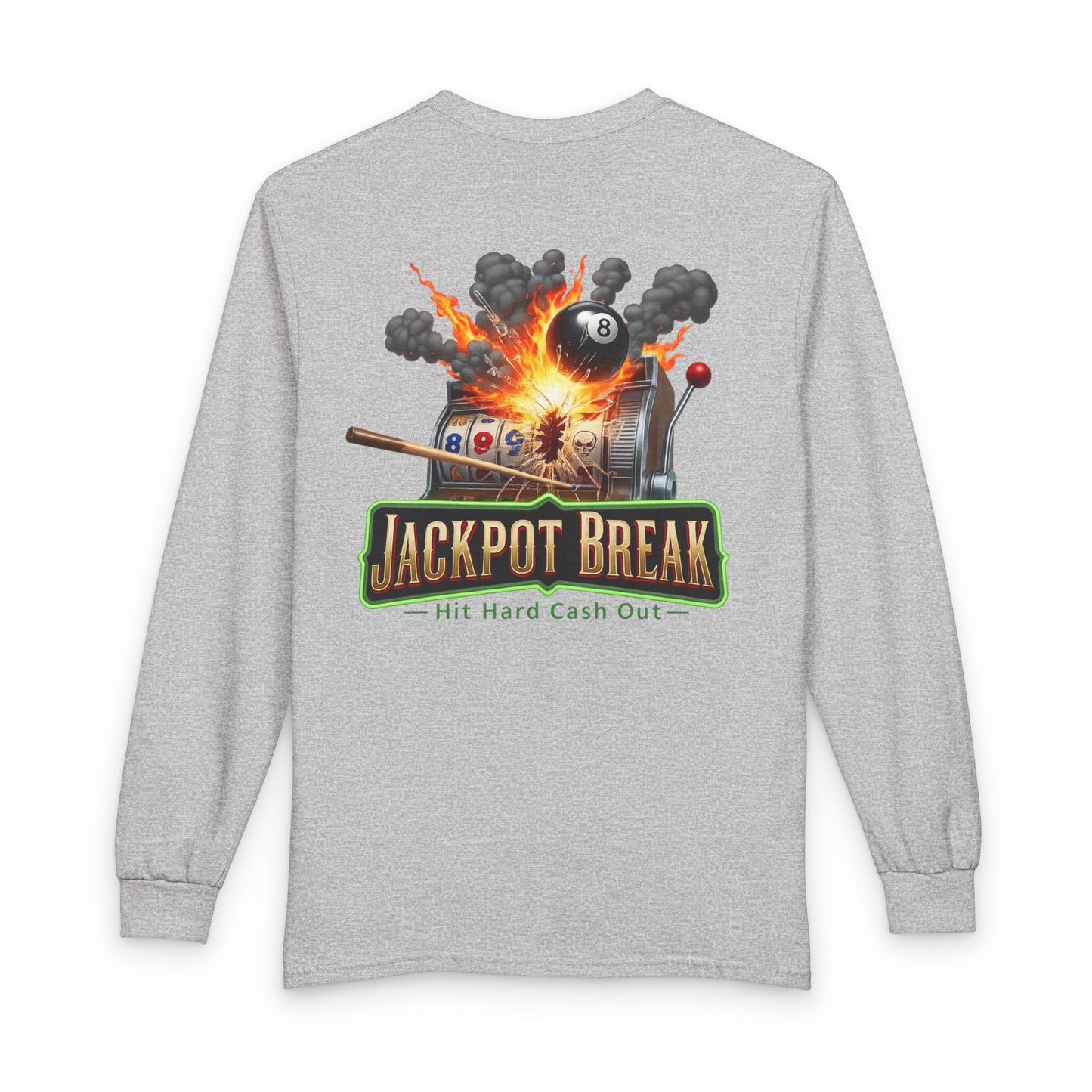 Jackpot Break Billiards Casino Mashup Gildan Long Sleeve Tee