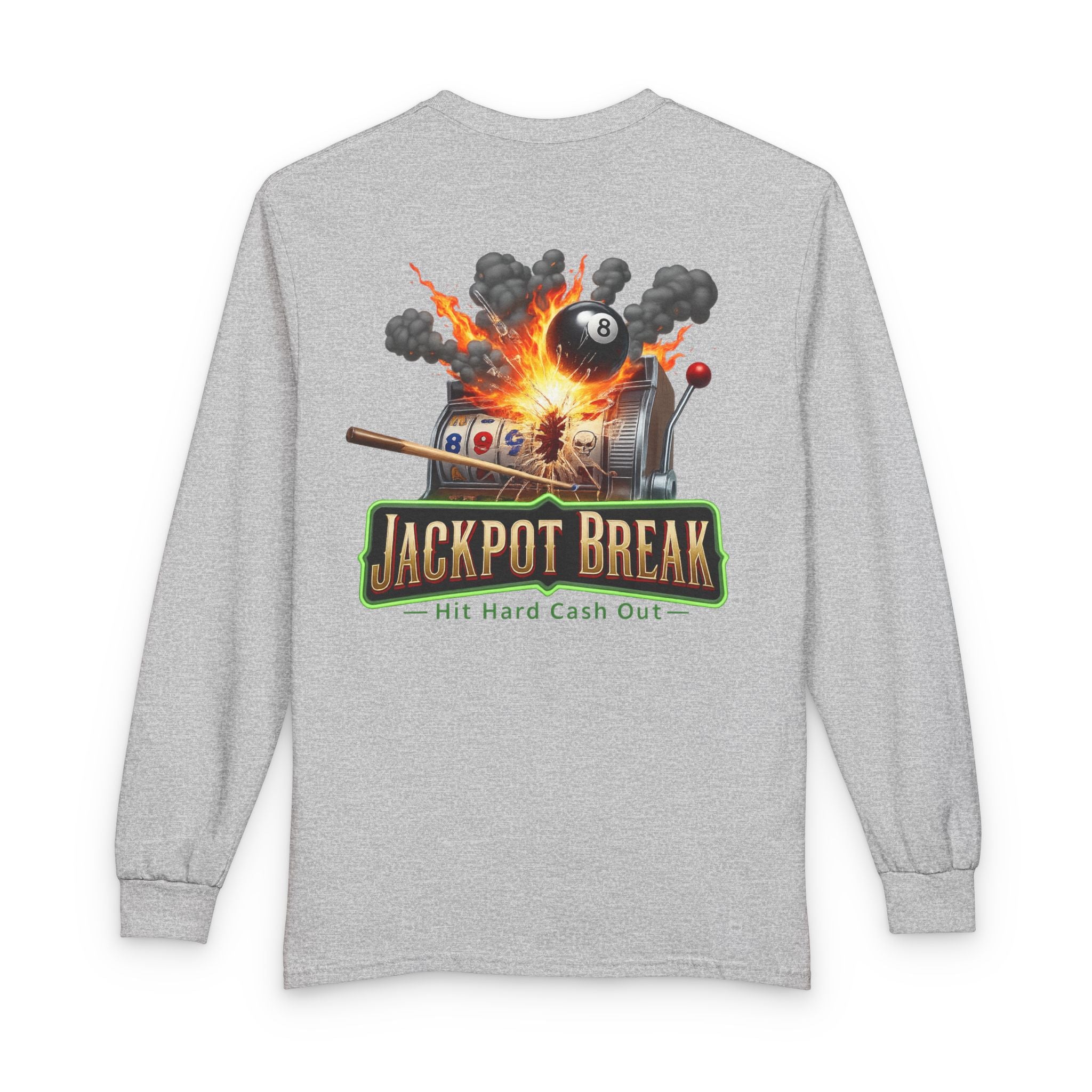 Jackpot Break Billiards Casino Mashup Gildan Long Sleeve Tee