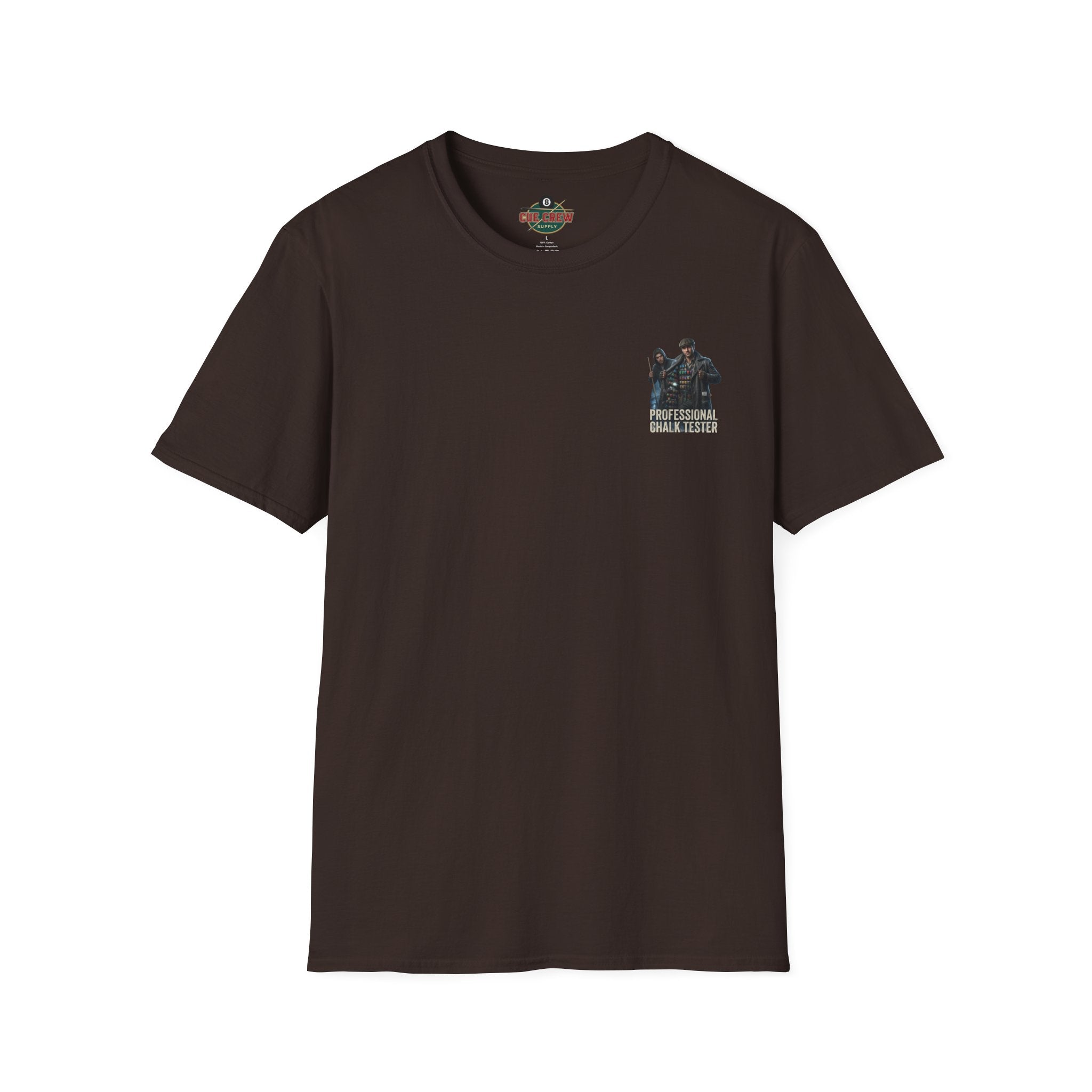 Professional Chalk Tester Funny Billiards T-Shirt – Pool Player Graphic Tee | Front & Back Print