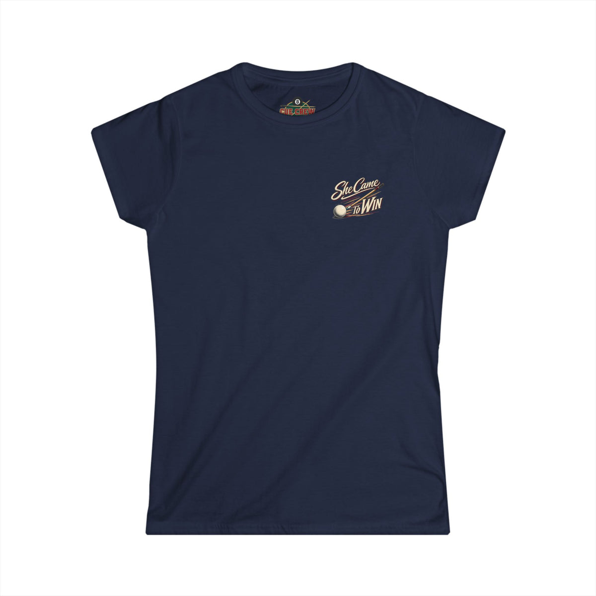 She Came To Win Women’s Billiards T-Shirt – Front & Back Pool Tee