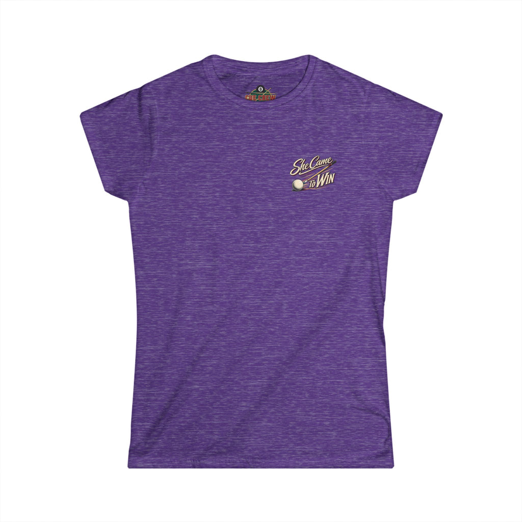 She Came To Win Women’s Billiards T-Shirt – Front & Back Pool Tee