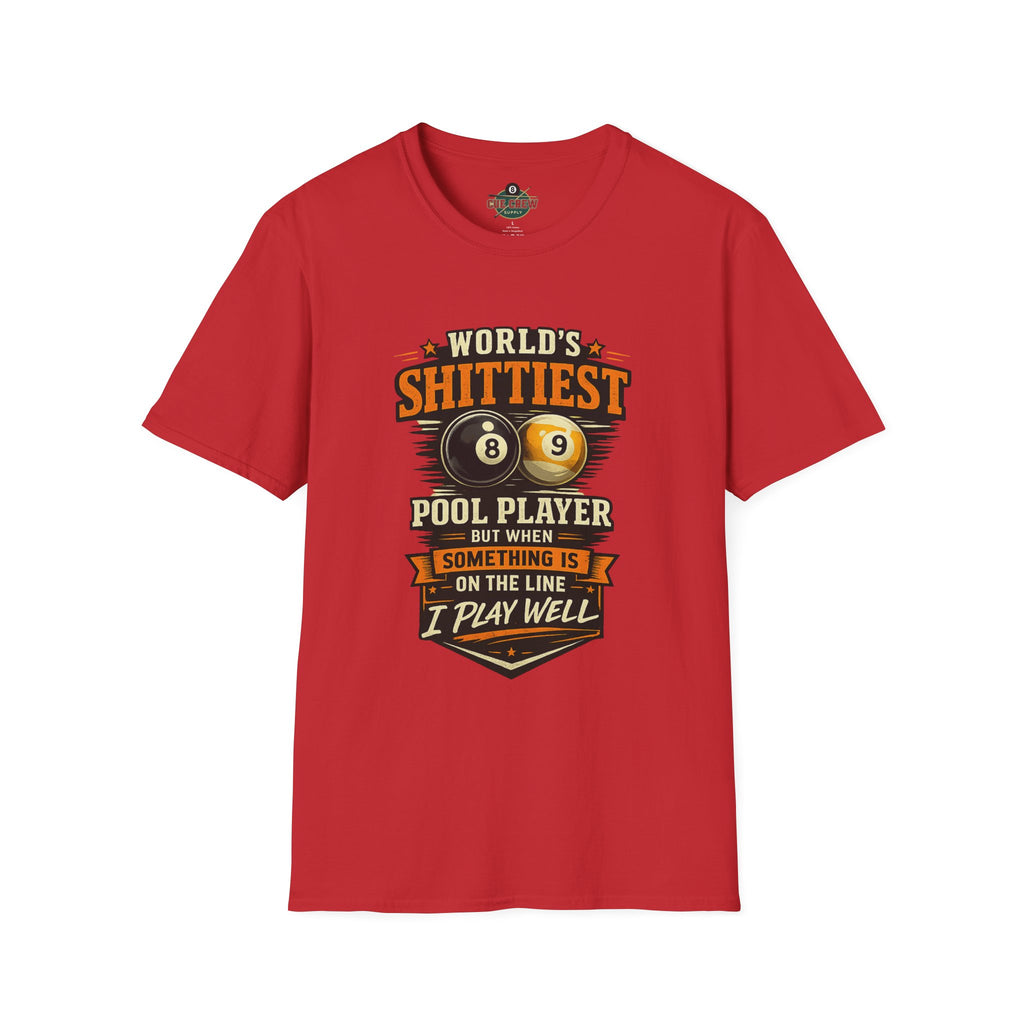 World’s Shittiest Pool Player Funny Billiards T-Shirt