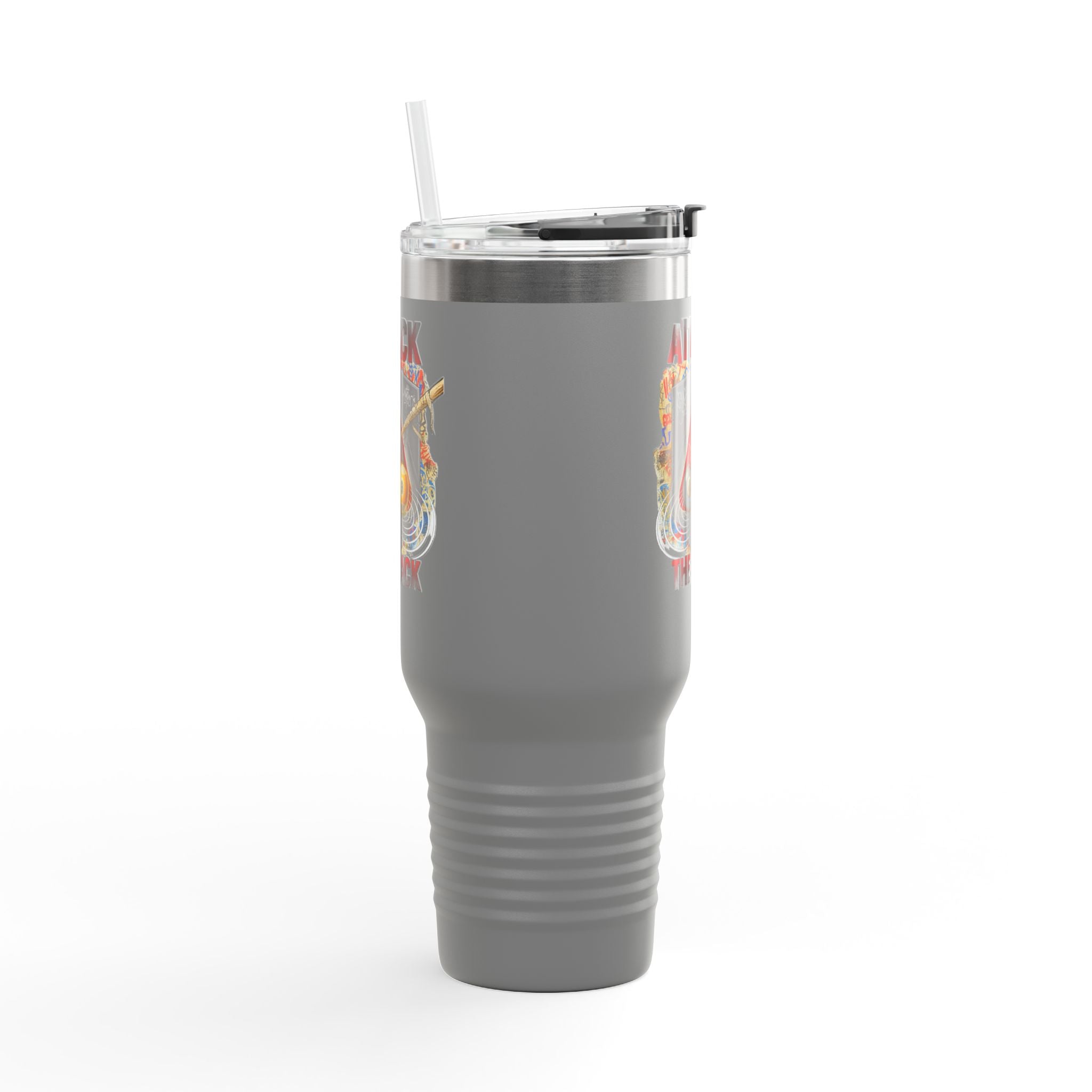 Attack the Rack 40oz Insulated Travel Mug — Pool Cue Billiards Tumbler