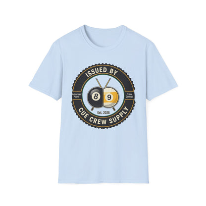 Issued By Cue Crew Supply V3 Core Line Billiards Gildan Tee
