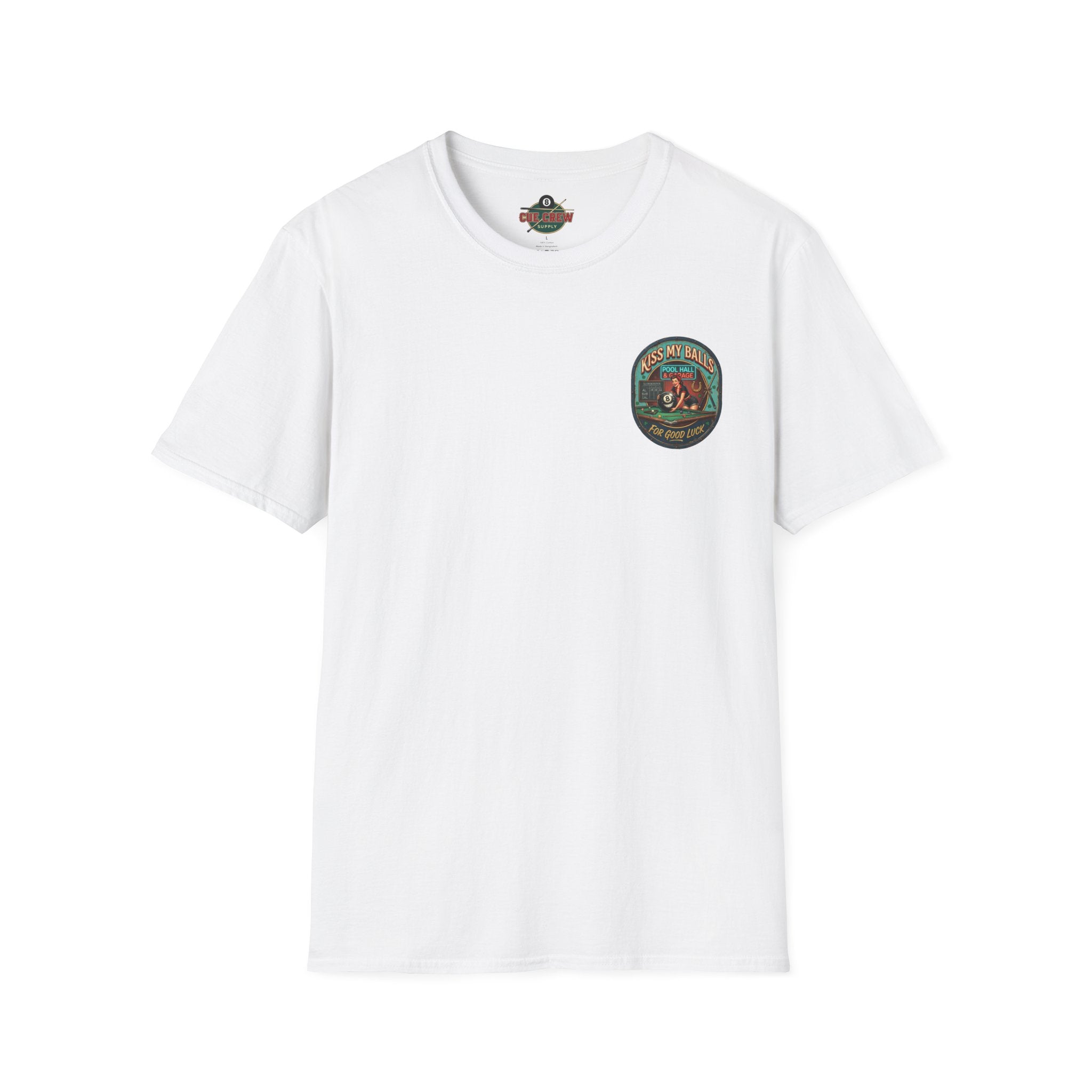 Copy of Copy of Kiss My Balls For Good Luck Pool Player T-Shirt | Funny Billiards Graphic Tee | Cue Crew Supply