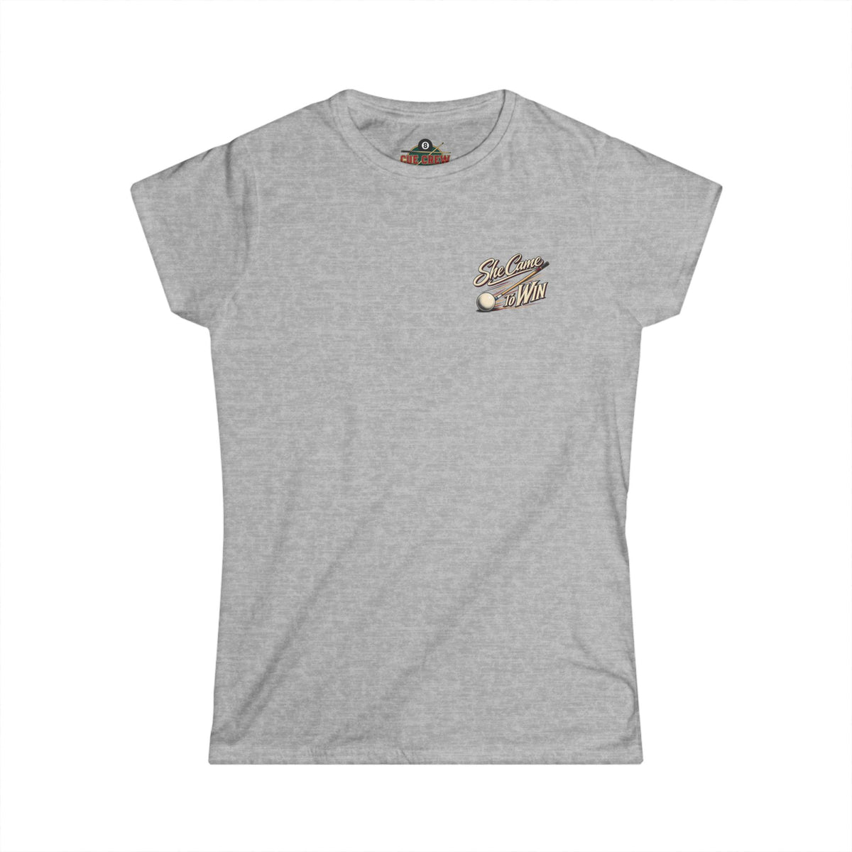 She Came To Win Women’s Billiards T-Shirt – Front & Back Pool Tee