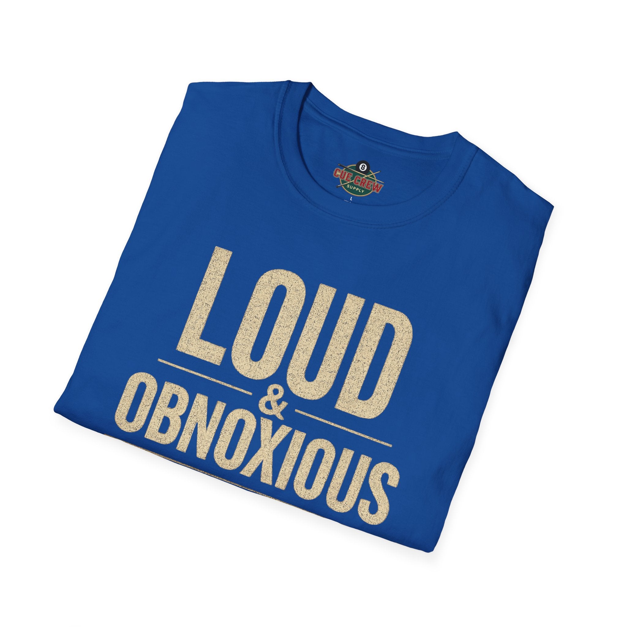 Loud & Obnoxious But a Good Pool Player Funny Billiards T-Shirt – Vintage 8 Ball Graphic Front Print Only Tee