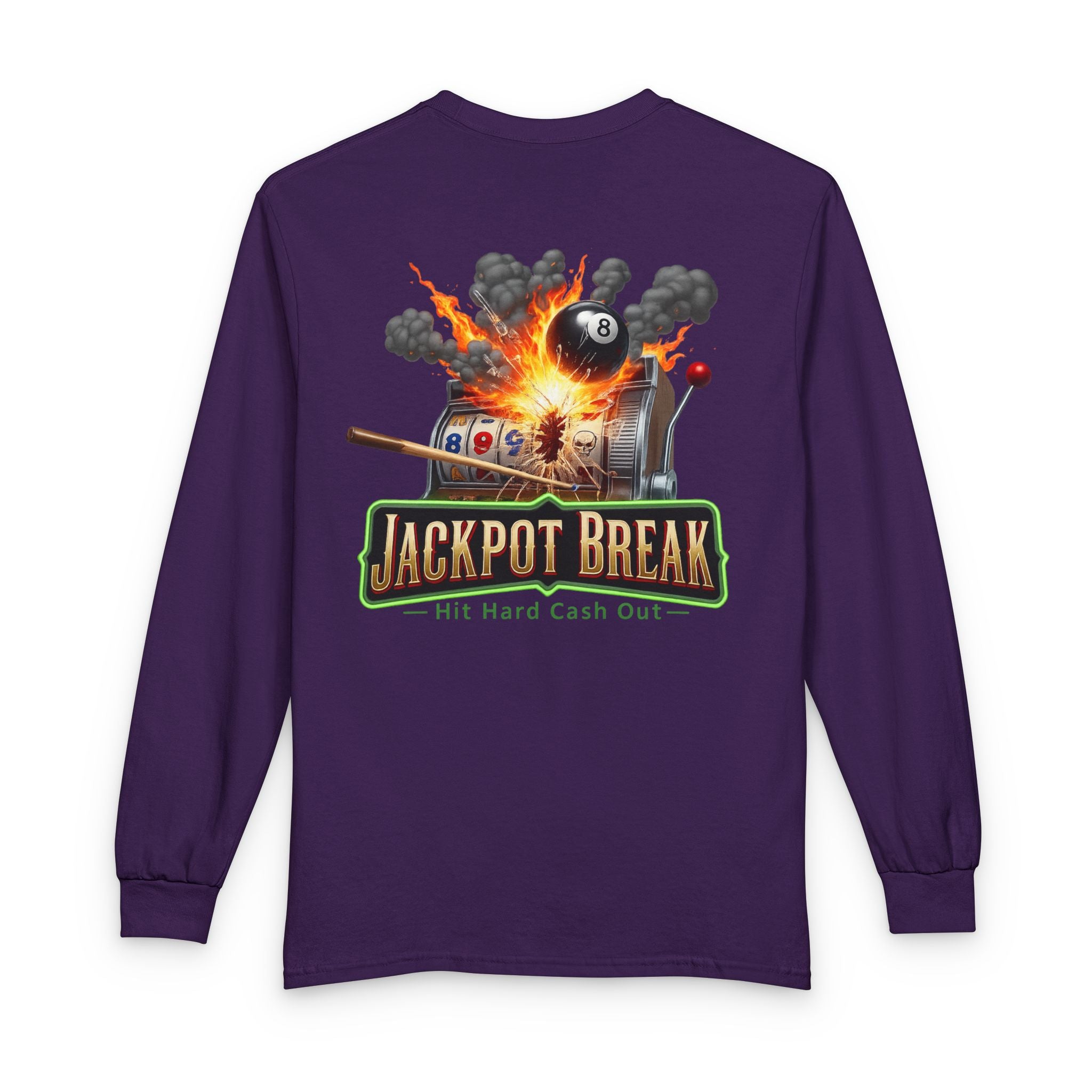 Jackpot Break Billiards Casino Mashup Gildan Long Sleeve Tee