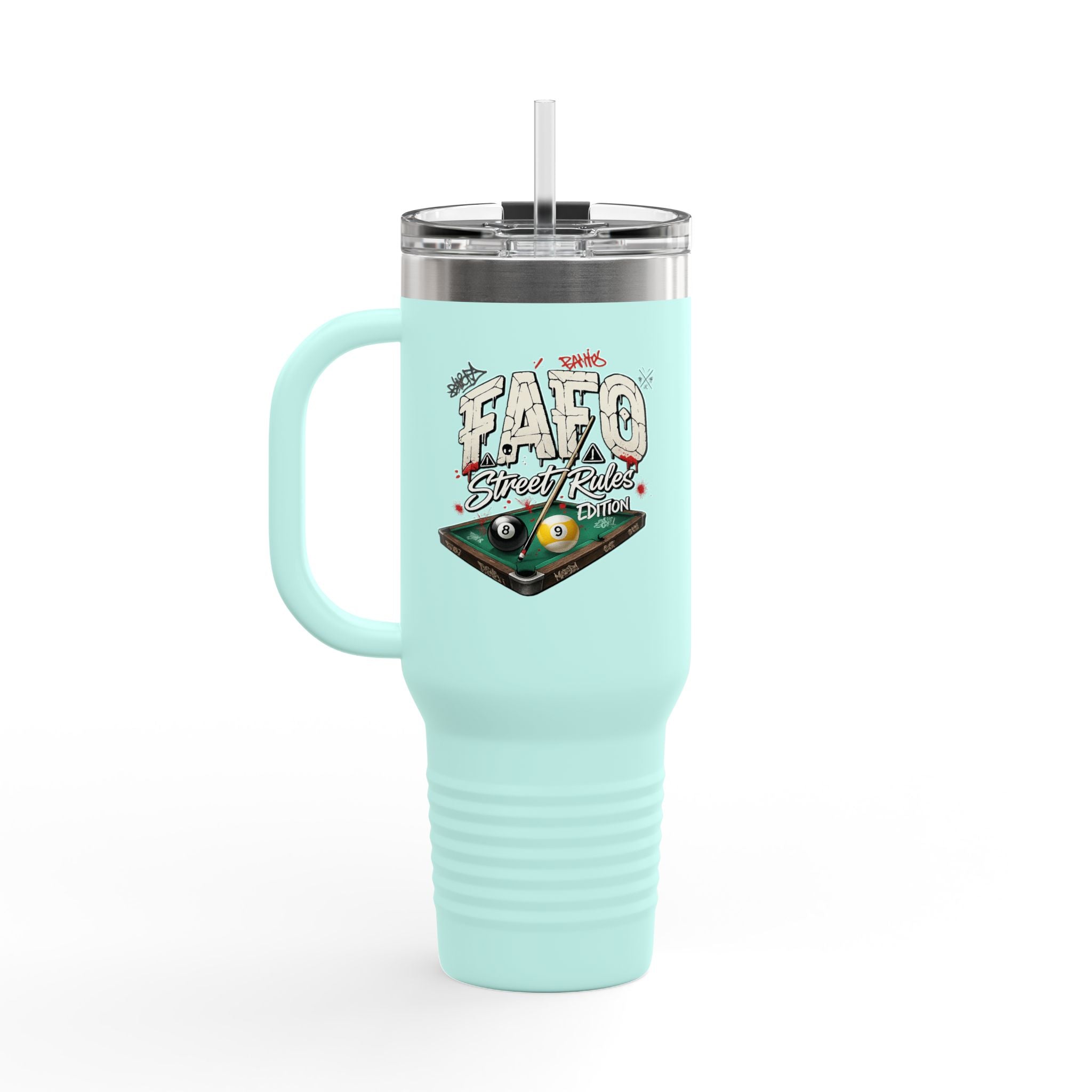 F Around Find Out Street Edition Billiards 40 oz. Tumbler