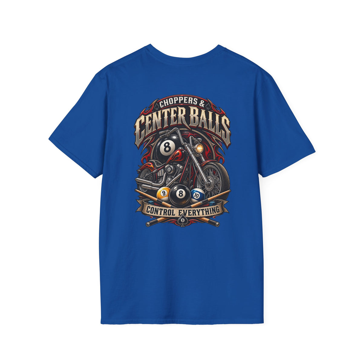 Choppers & Center Balls Billiards Motorcycle T-Shirt