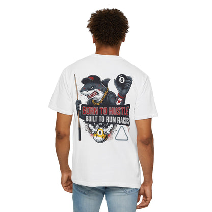 Born to Hustle, Built to Run Racks Billiards Comfort Colors Tee