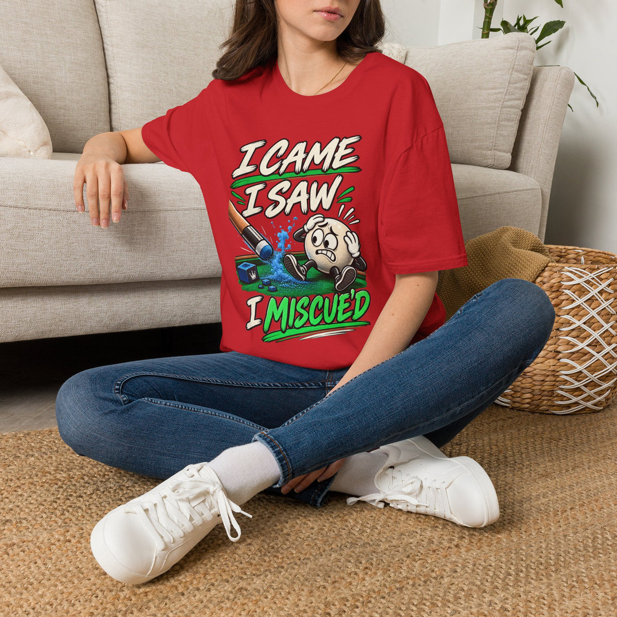 I Came I Saw I Miscue’d – Funny Billiards T-Shirt – Pool Player Tee