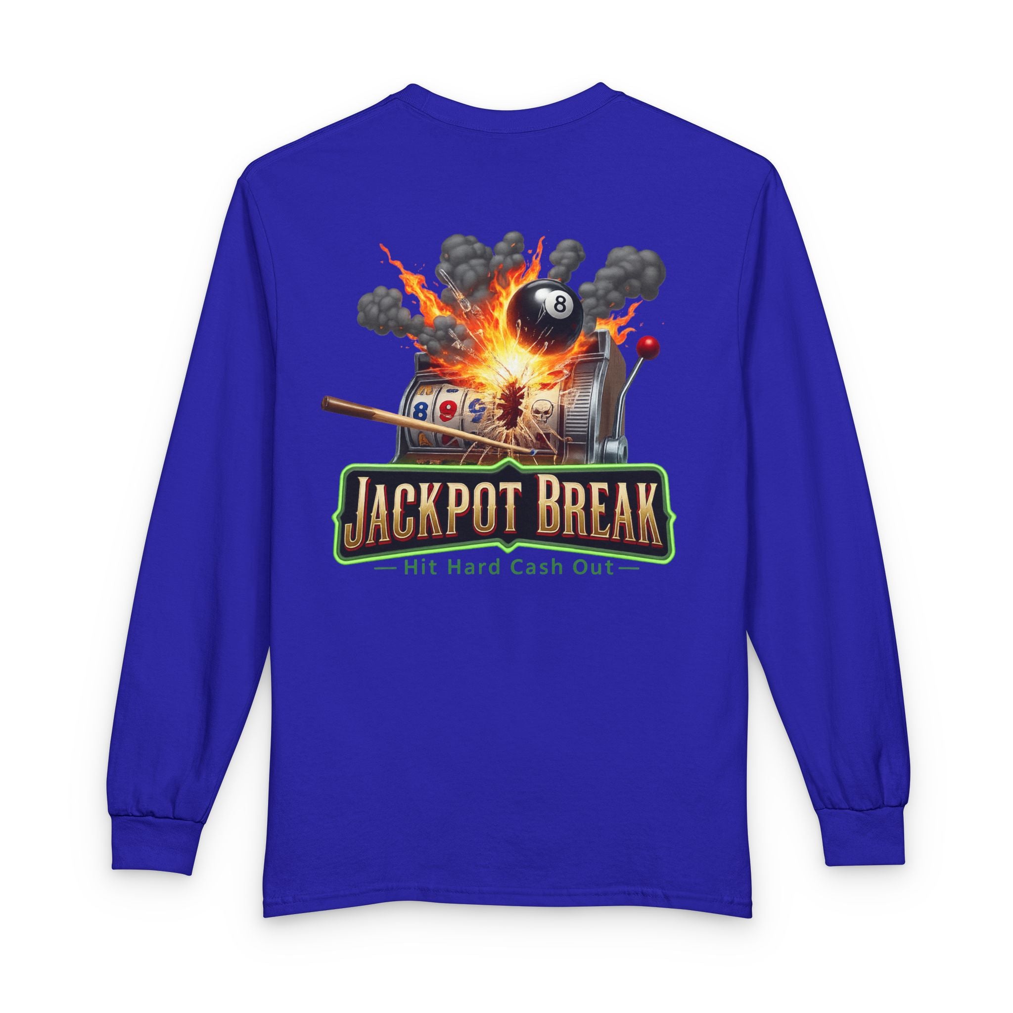 Jackpot Break Billiards Casino Mashup Gildan Long Sleeve Tee
