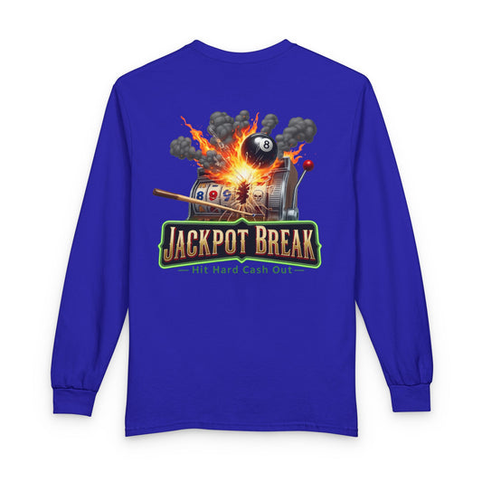 Jackpot Break Billiards Casino Mashup Gildan Long Sleeve Tee