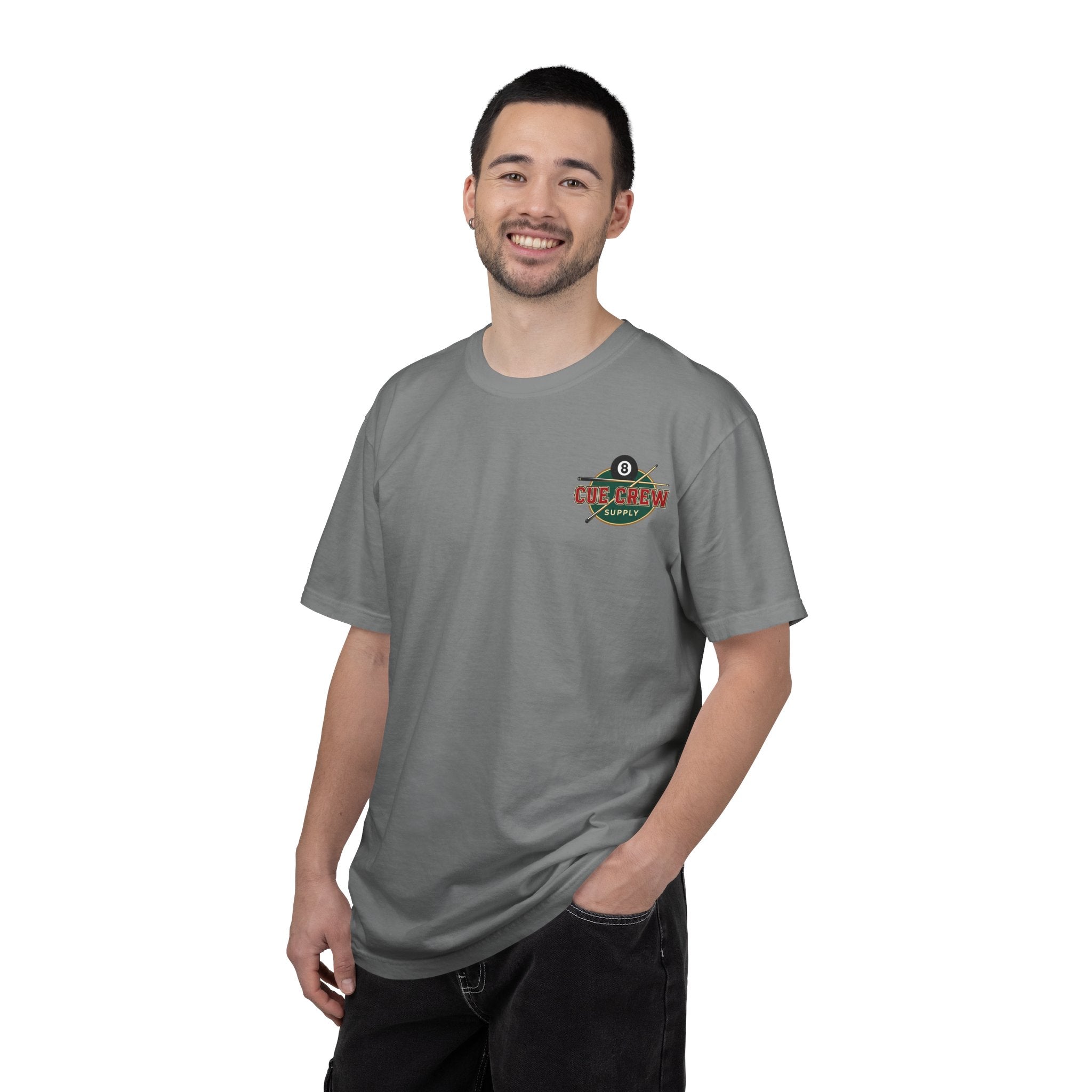 Tradition Meets Precision Pool 8-Ball Crest Comfort Colors Tee