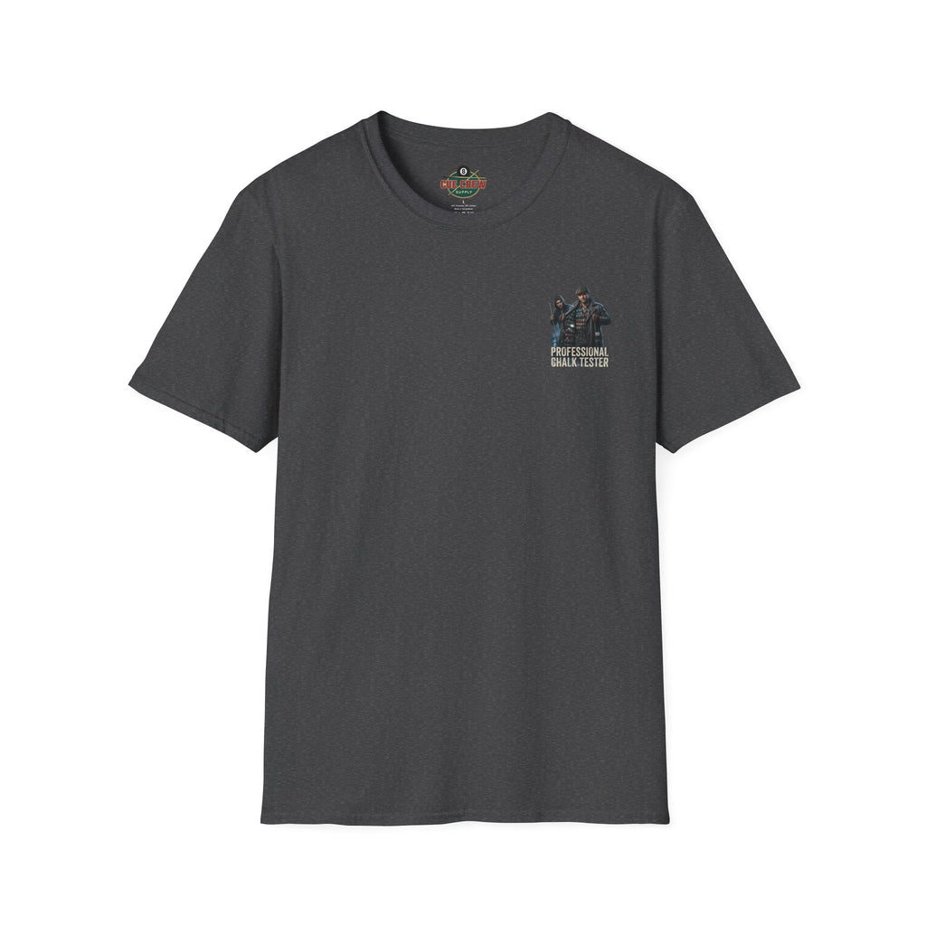 Professional Chalk Tester Funny Billiards T-Shirt – Pool Player Graphic Tee | Front & Back Print