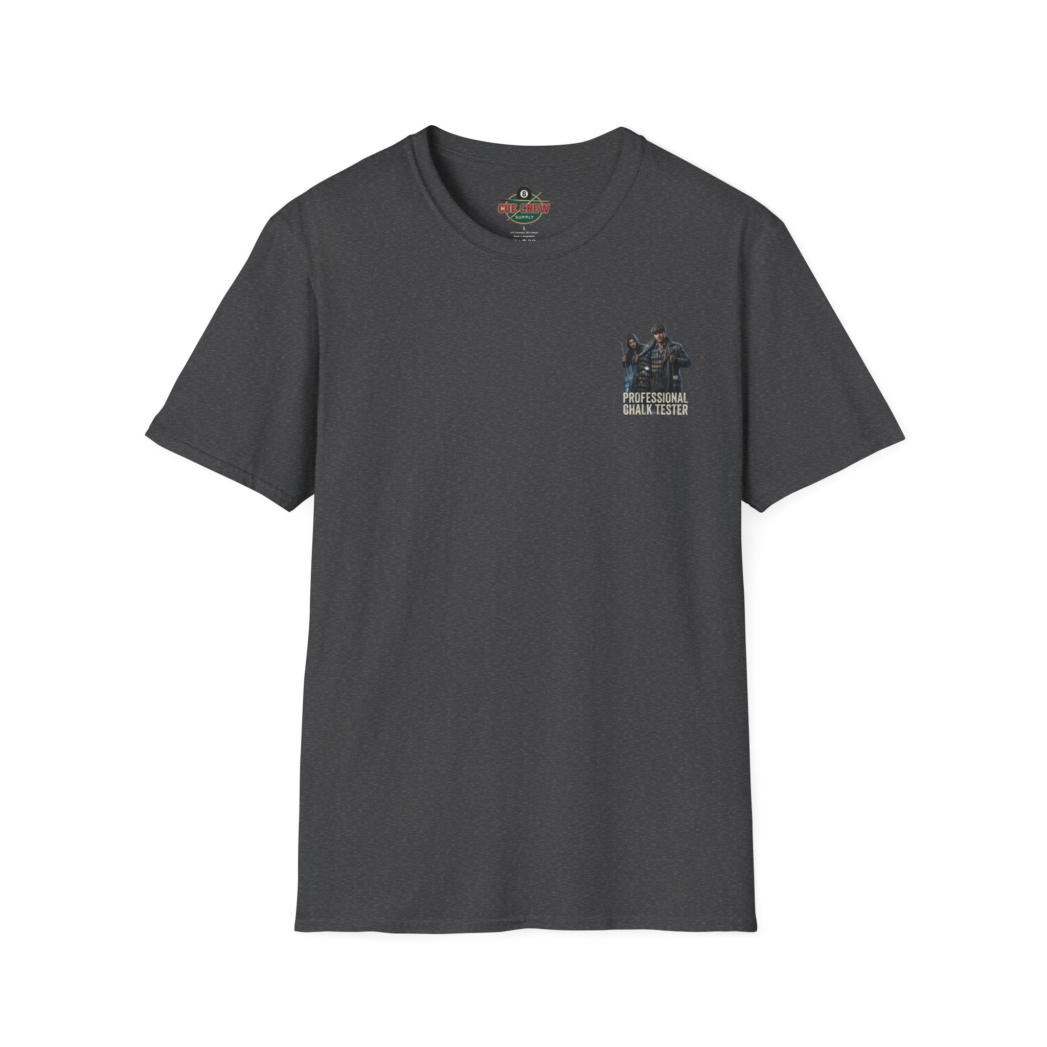 Professional Chalk Tester Funny Billiards T-Shirt – Pool Player Graphic Tee | Front & Back Print