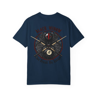 Black Widow One Break No Escape Billiards Comfort Colors Tee