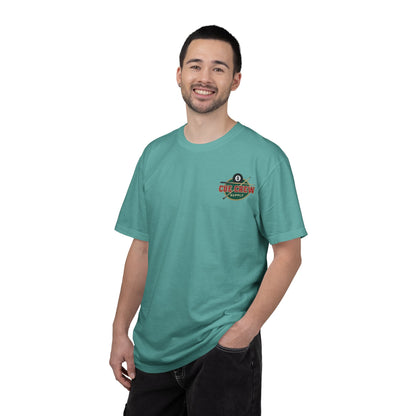 Tradition Meets Precision Pool 8-Ball Crest Comfort Colors Tee