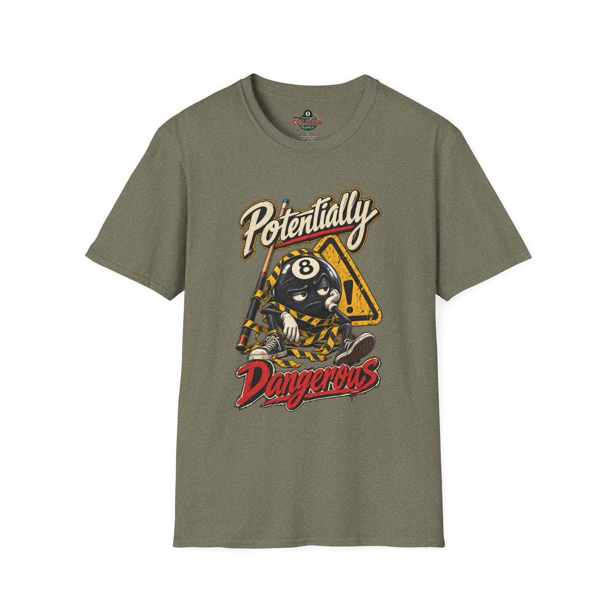 Potentially Dangerous – Funny 8-Ball Billiards T-Shirt – Pool Player Tee