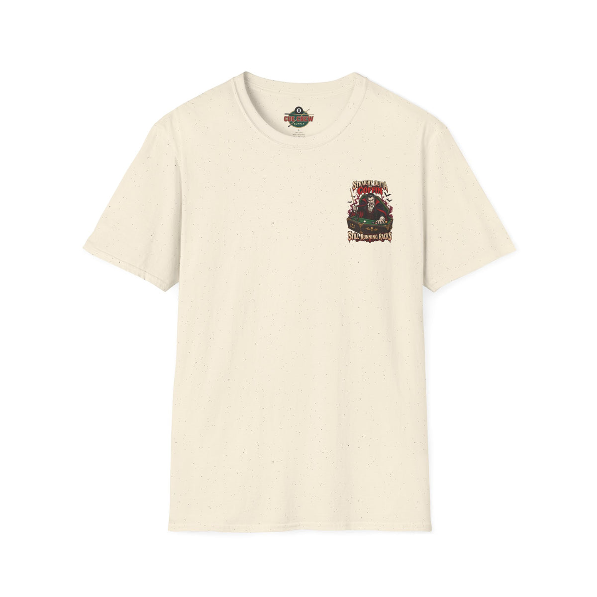 Straight Outta the Coffin – Halloween Billiards T-Shirt – Vampire Pool Player Tee