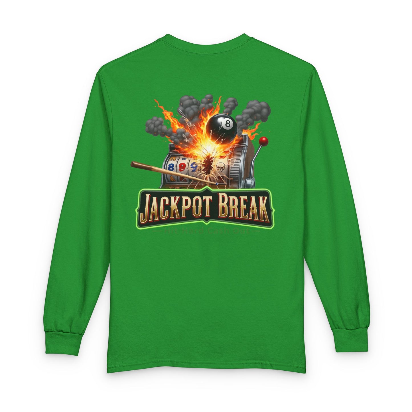 Jackpot Break Billiards Casino Mashup Gildan Long Sleeve Tee
