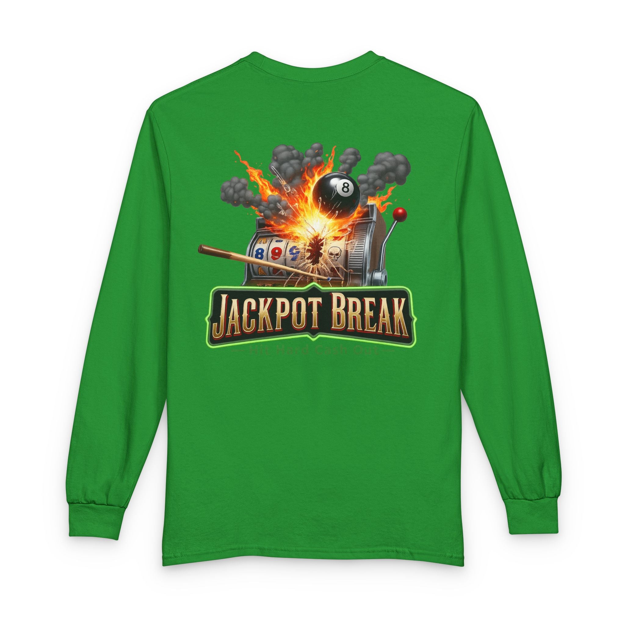 Jackpot Break Billiards Casino Mashup Gildan Long Sleeve Tee