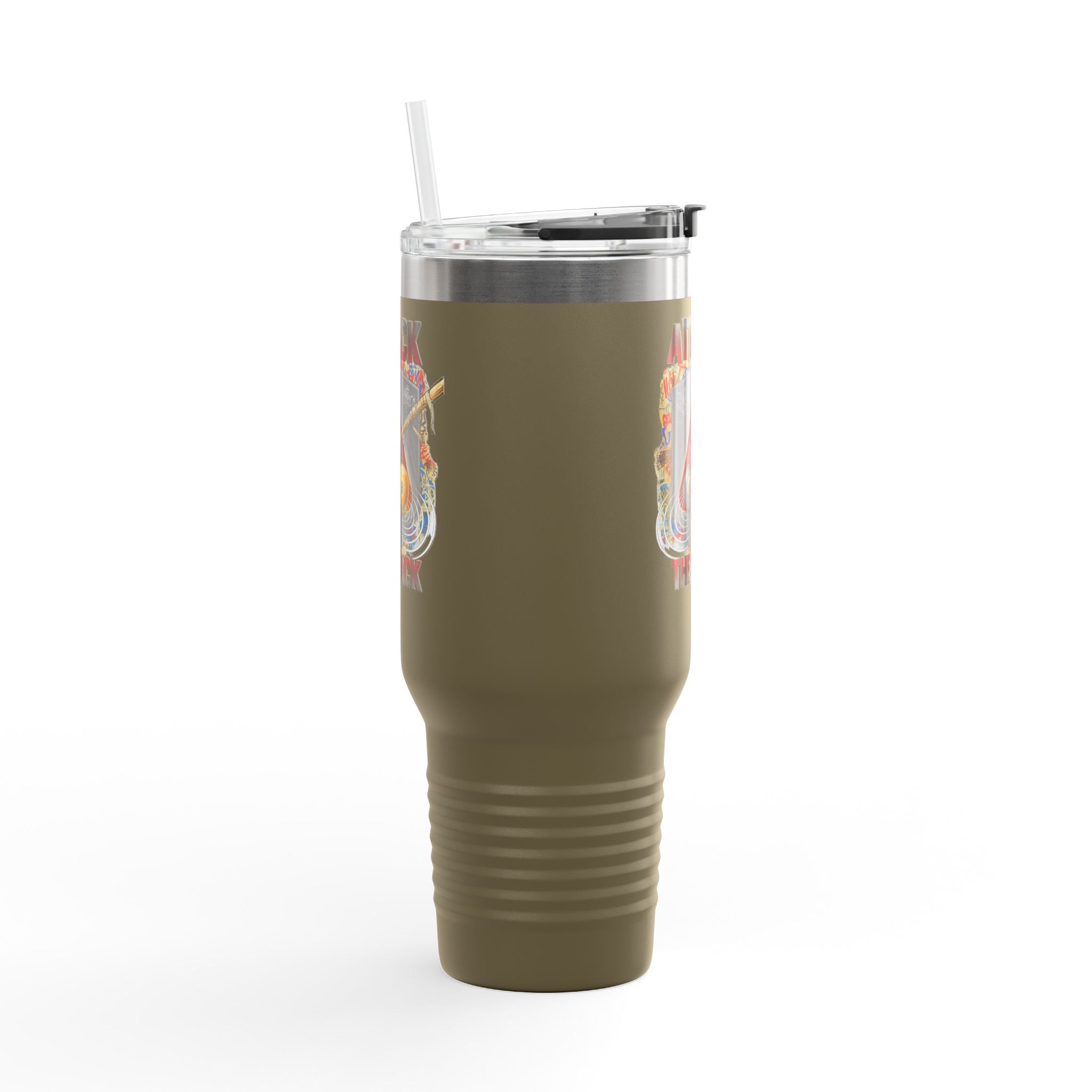 Attack the Rack 40oz Insulated Travel Mug — Pool Cue Billiards Tumbler