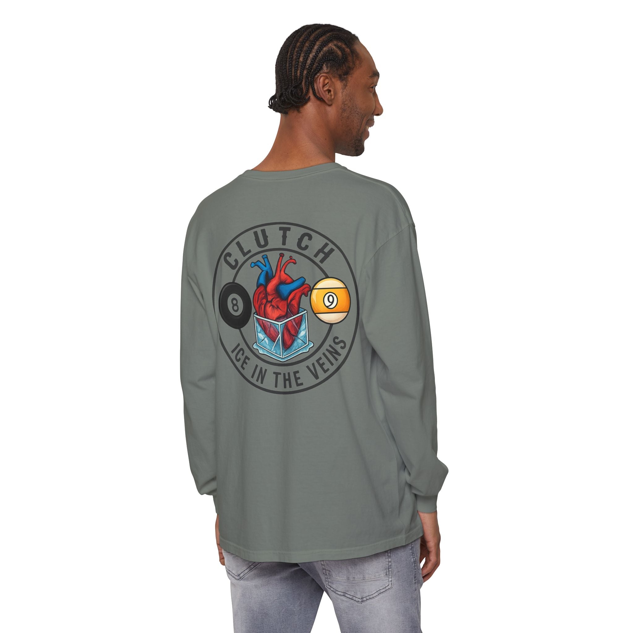 Clutch Ice in the Veins V2 Comfort Colors Long Sleeve Tee
