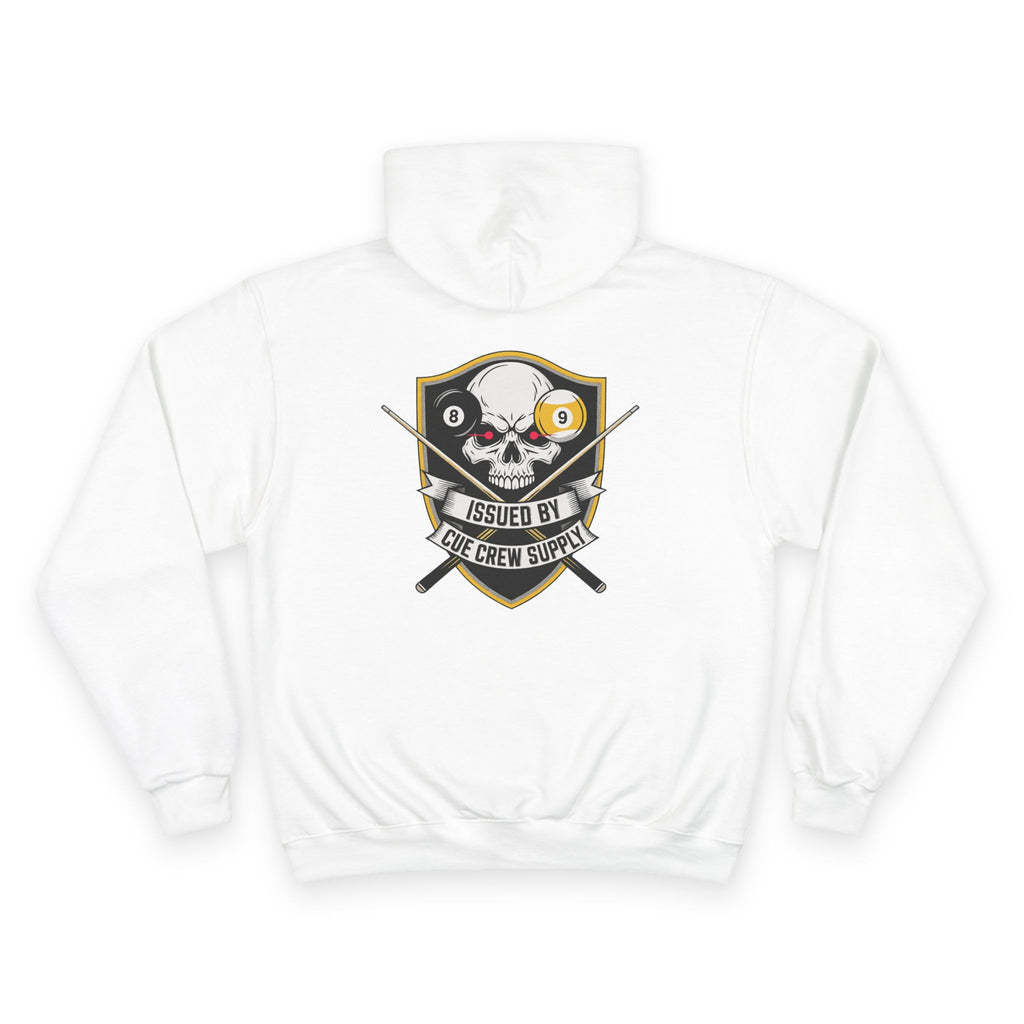 Issued By Cue Crew Supply Skull Billiards Champion Hoodie