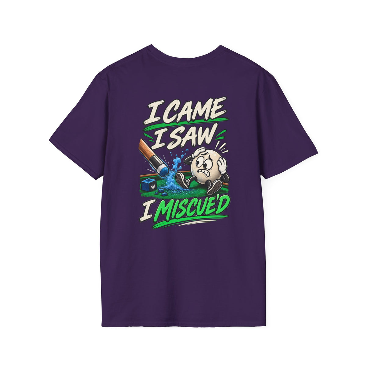I Came I Saw I Miscued Funny Pool Player T-Shirt | Classic Series CCS-CST-023
