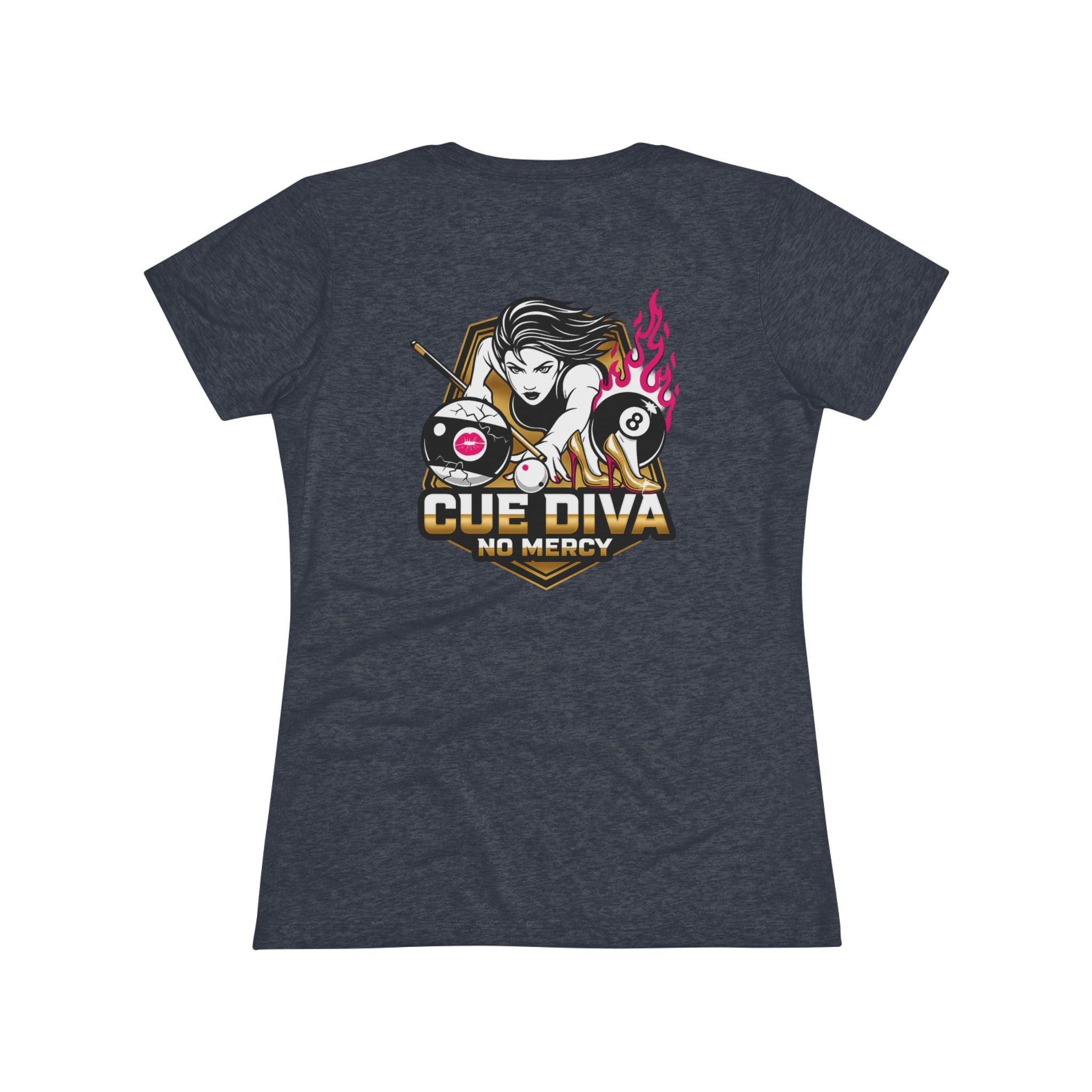 Cue Diva No Mercy Next Level Women's Tri-Blend Tee
