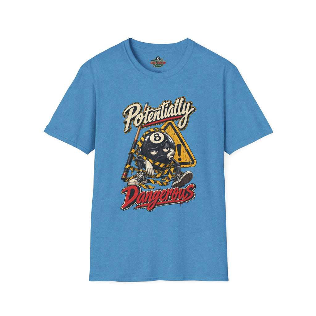 Potentially Dangerous – Funny 8-Ball Billiards T-Shirt – Pool Player Tee