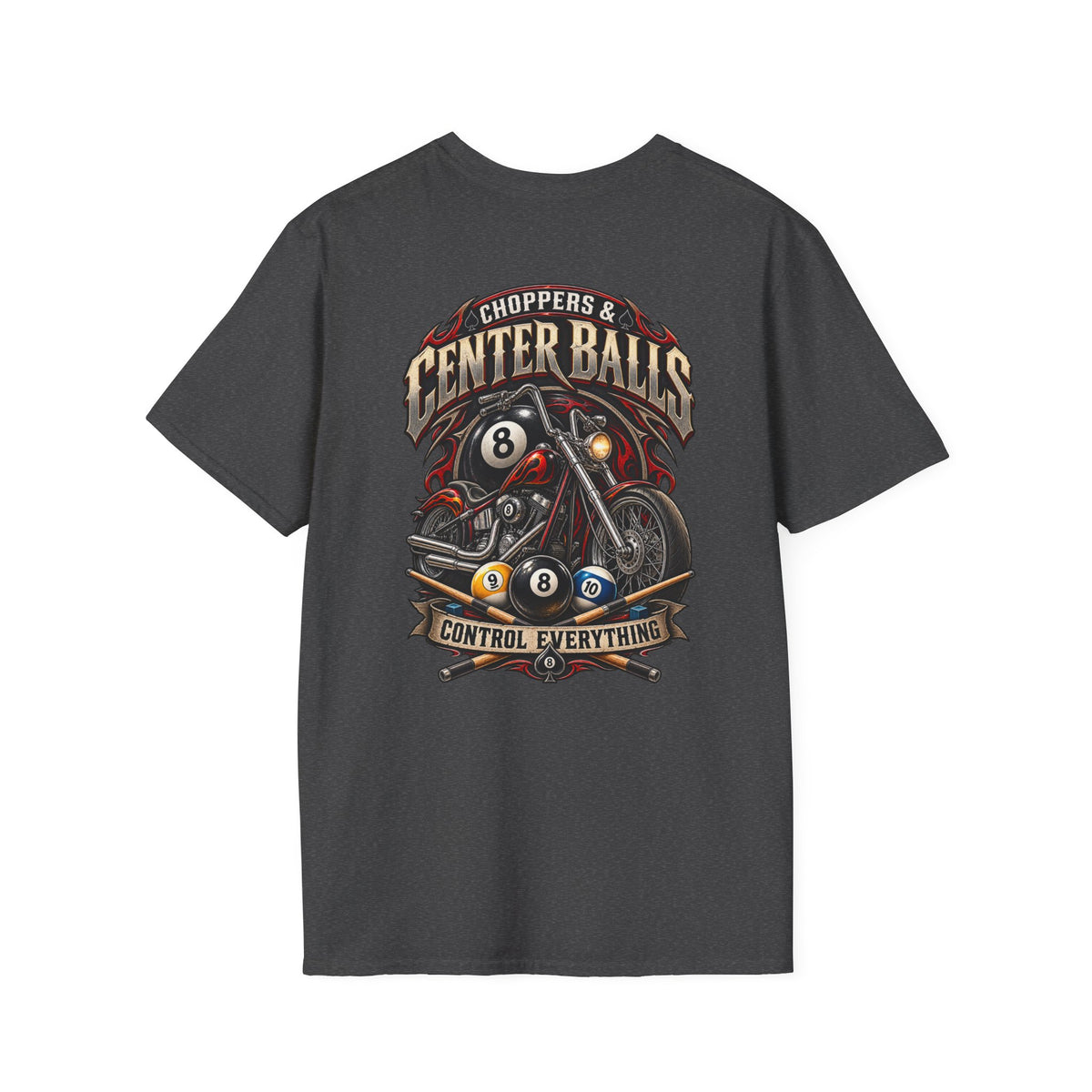 Choppers & Center Balls Billiards Motorcycle T-Shirt