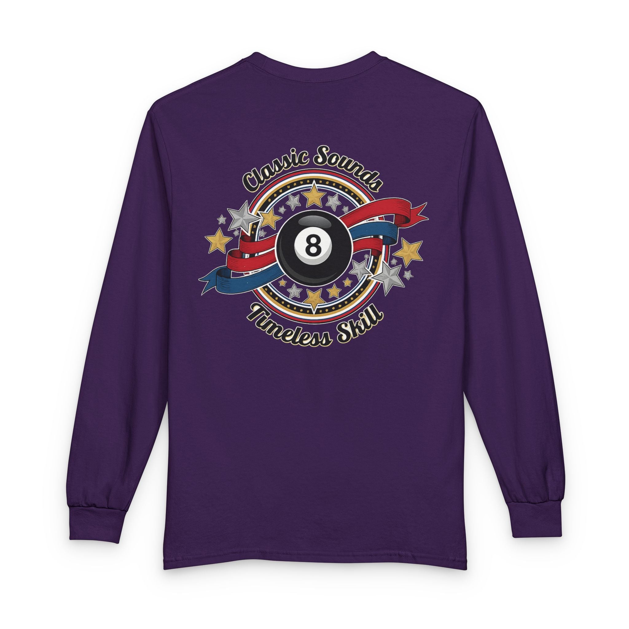 8-Ball Classic Sounds Billiards Gildan Long Sleeve Tee