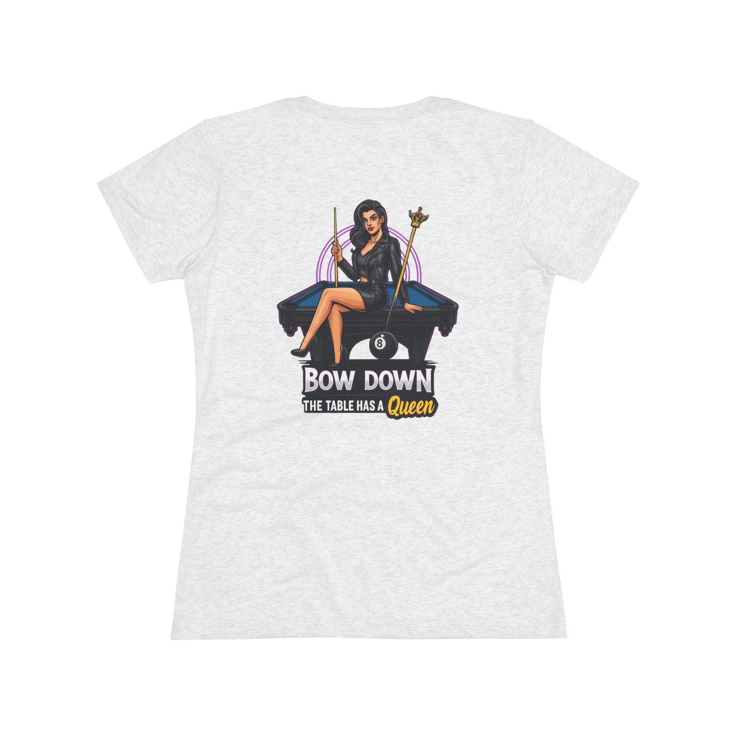Bow Down - The Table Has A Queen Next Level Women's Tri-Blend Tee