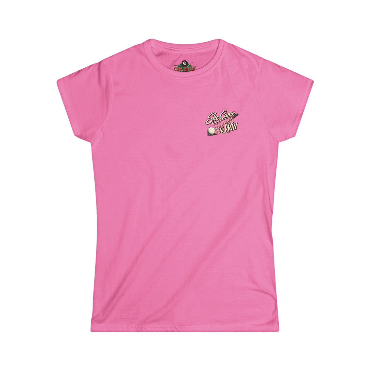 She Came To Win Women’s Billiards T-Shirt – Front & Back Pool Tee