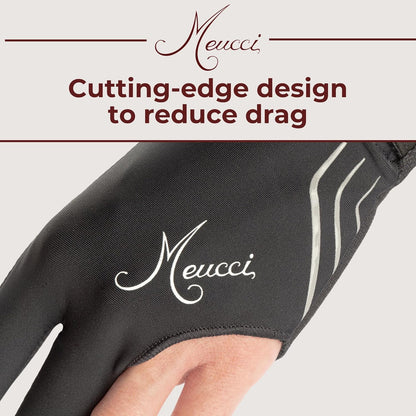 Meucci Elite Stroke Billiards Glove - Pool Glove with Anti-Slip Padding for Secure Grip and Smooth Stroke