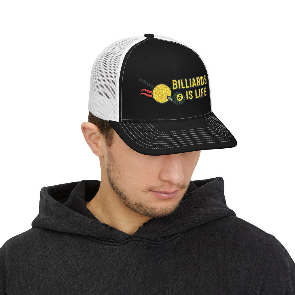 Billiards Is Life Embroidered Richardson Trucker Hat