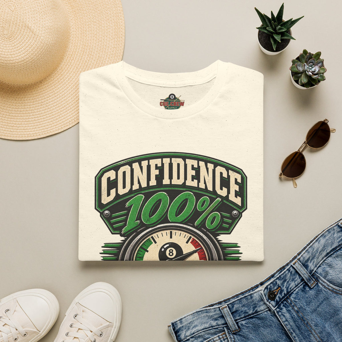 Confidence 100% Accuracy Pending – Funny Billiards T-Shirt – Pool Player Tee