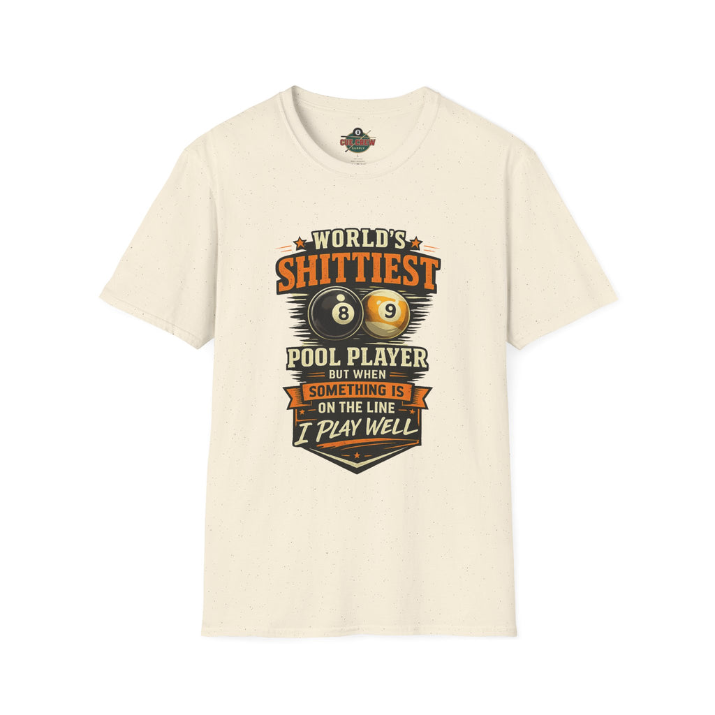 World’s Shittiest Pool Player Funny Billiards T-Shirt