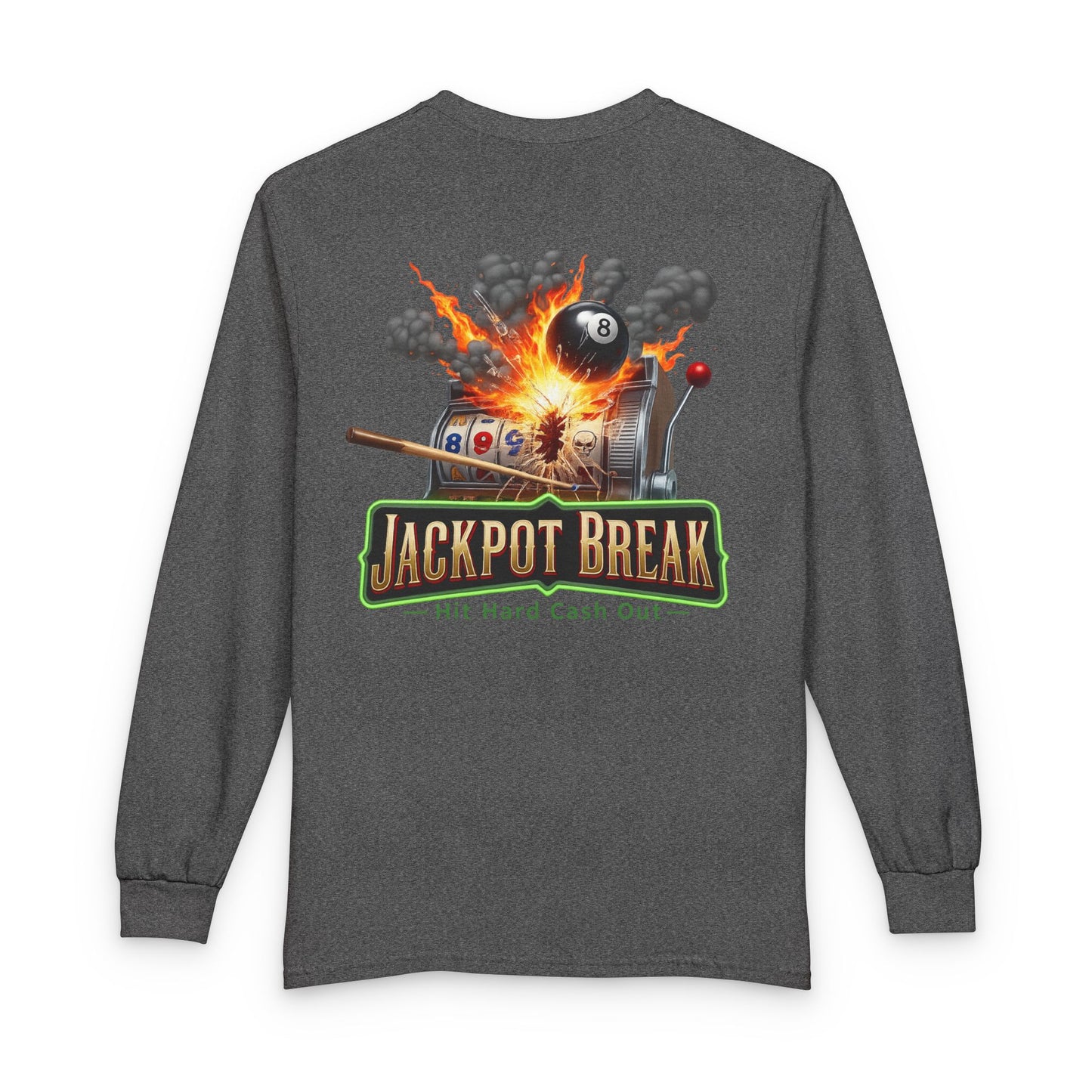 Jackpot Break Billiards Casino Mashup Gildan Long Sleeve Tee