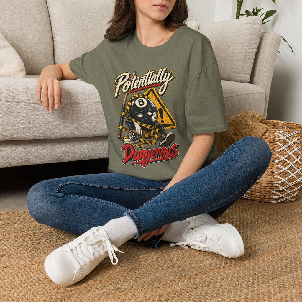 Potentially Dangerous – Funny 8-Ball Billiards T-Shirt – Pool Player Tee